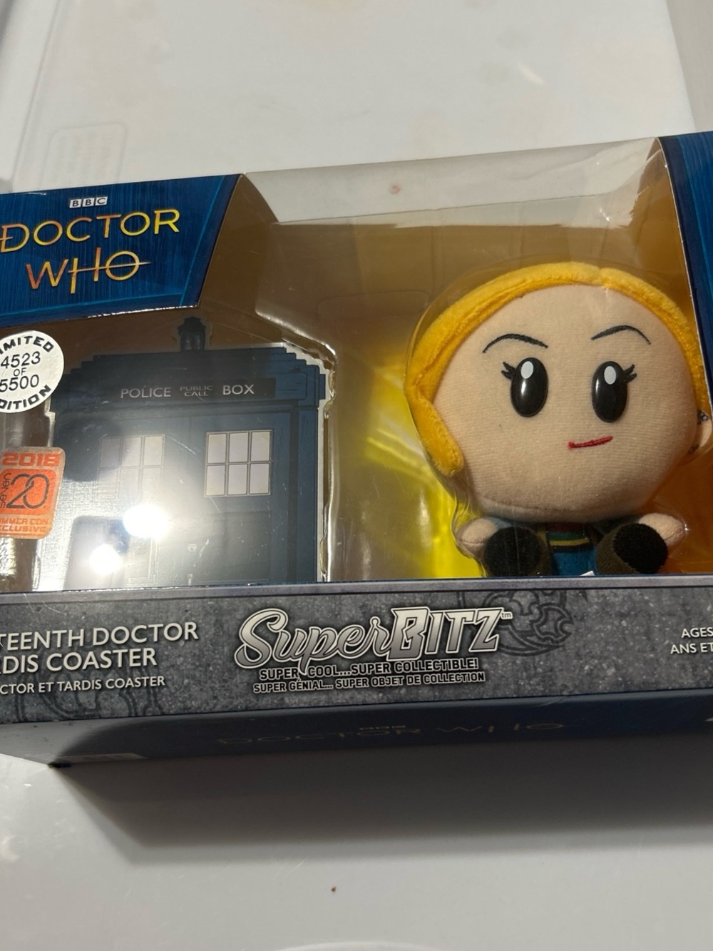 Doctor Who SuperBitz Thirteenth Doctor Plush Coaster - Yellow Hair